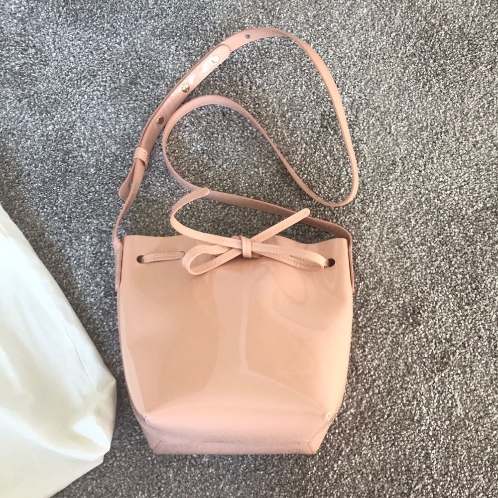Mansur gavriel mini mini bucket bag, patent